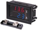 Panelový voltmeter 100V, ampérmeter 50A + bočník