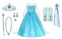 FROZEN ELSA OUTFIT KOSTÝM NA PALUBOVÝ KARNEVAL ŠATY ELSA 120