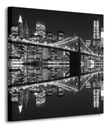 Obraz New York Brooklyn Bridge noc 40x40 cm