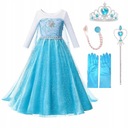 ELSA FROZEN OUTFIT ŠATY 120cm M ĽADOVÉ DOPLNKY