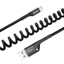 BASEUS SILNÝ ŠPIRÁLOVÝ KÁBEL USB PRUŽINA PRE BLESK IPHONE KÁBEL 2A 1M