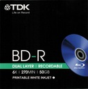 TDK BD-R DL 50GB x6 10ks. tenké puzdro CD