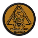 Nášivka Odznak na suchý zips DANGER BIOHAZARD ZOMBIE