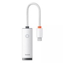 Baseus Lite Series sieťový adaptér USB-C na RJ45 (biely)