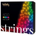 Twinkly Strings 400 LED RGB čierny drôt Zástrčka F (typ EU) 32 m