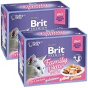 BRIT PREMIUM CAT POUCH GRAVY JELLY FAMILY TANIER MIX V ŽELÉM 24x85g