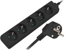 Predlžovací kábel Power Strip 230V 3m Čierny kábel Meď 100%