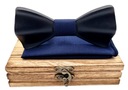 Čierny drevený motýlik, NAVY BLUE, elegantná košeľa, darček pre Neho