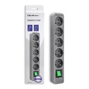 Qoltec Power strip 5 zásuviek 1,8m Sivá