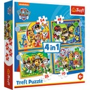 Puzzle 4v1 Holiday Paw Patrol Trefl