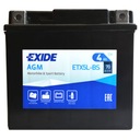 EXIDE ETX5L-BS / YTX5L-BS 12V 4Ah 70A P+