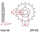 Jt ozubené koleso predné 413 11 Rmx 50, Ts 50 41311Jt 420 £