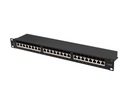 PATCH PANEL 24 PORT 1U 19' CAT.6A tienený BLACK LANBERG