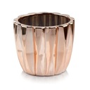 Zrkadlový geometrický obal na kvetináč Polnix Rose Gold, ružové zlato