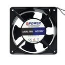 Priemyselný ventilátor 120x120x38mm 230V posuvný s káblami 120x38mm SILENT