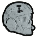 War is Hell M-Tac SKULL 3DC VELCRO GREY NÁŠIVKA