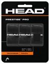 Vonkajšie tenisové omotávky Head Prestige Pro x3, čierne