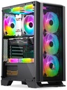 PLÁŠŤ ATX USB 3.0 FULL MESH SKLENENÉ HRY + 1 RGB VENTILÁTOR