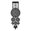 DREAMCATCHER LEA 45x130 cm Black Panel Jacquard Decor Prelamovaná záclona