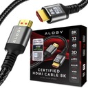 Kábel Alogy 8K 60Hz 48GBps 2m HDMI 2.1 čierny