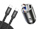 MALÁ RÝCHLA NABÍJAČKA DO AUTO + USB-C/C KÁBEL 100 cm PRE SMARTFÓN