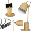 Stolová lampa + organizér nastaviteľný RETRO E27 5W ŽLTÝ KANLUX