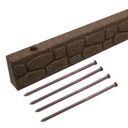 Záhradná obruba ECO Palisade kotvy 120 cm hnedá