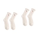 2x Fuzzy Crew Socks Winter Crew Socks