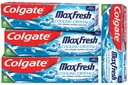 4x zubná pasta Colgate Max Fresh Cooling Crystals 75 ml 1450 ppm