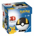 3D puzzle Pokémon loptička čierna