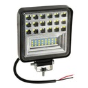 Halogénová LED pracovná lampa 12-24V 126W, čierny rám