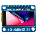 LCD displej TFT 0,96 HD SPI 65k ST7735 Arduino