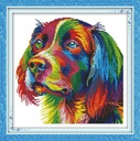 Súprava krížikového vyšívania Rainbow Dog 11CT 44x44cm plátno