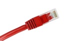 Patchcord UUTP kat.6 PVC 0,5m červený ALANTEC x10