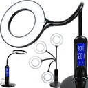 LED LAMPA S HODINAMI, TEPLOMEROM, BUDÍKOM, KALENDÁROM, DOTYKOVÝM STOJANÍM