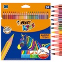 Nelámavé ceruzkové pastelky Bic Evolution Stripes 24 farebných pasteliek