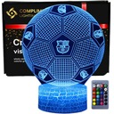 3D LED USB nočná lampa FC Barcelona Football