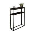 Narrow Loft Double Console Table 60x20h80 Black CZ