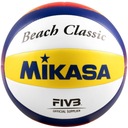 Mikasa Beach Klasická plážová volejbalová bielo-žlto-modrá BV552C-WY