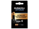 AAA LR3 DURACELL Optimum alkalické batérie 4 ks