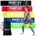 Sada 5 cvičebných pásov mini band 60x5cm fitness Neo-Sport