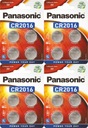 CR2016 Panasonic lítiové gombíkové batérie 4 ks x4