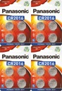 CR2016 Panasonic lítiové gombíkové batérie 4 ks