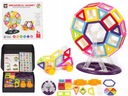 MAGNETICKÉ STAVEBNÉ BLOKY 3D PUZZZLE VZDELÁVACÍ VEĽKÁ SADA 76 EL