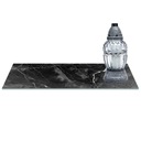 SKLENENÝ STOJAN NA SVIEČKU 60x20cm Obsidian 257c