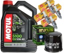 Sada oleja MOTUL 5100 10W40 4L HF303 DPR8EAx4 HONDA NTV650 DEAUVILLE 98-05