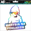 Nálepka na okno MARYSIA ON BOARD HOLOGRAM