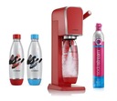 SodaStream ART RED saturátor + 2x POISTKOVÁ FĽAŠA 1L