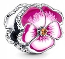 Charms pink maceška Flower rose flower 925 silver