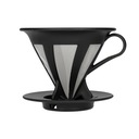 HARIO CAFEOR DRIPPER S KÁVOVÝM SITKOM 02 ČIERNA